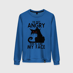Женский свитшот I am not angry cat