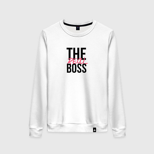 Женский свитшот The real boss / Белый – фото 1