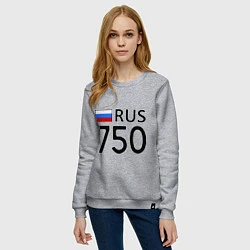 Свитшот хлопковый женский RUS 750, цвет: меланж — фото 2