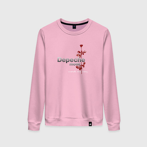 Женский свитшот Depeche Mode - Words are very / Светло-розовый – фото 1