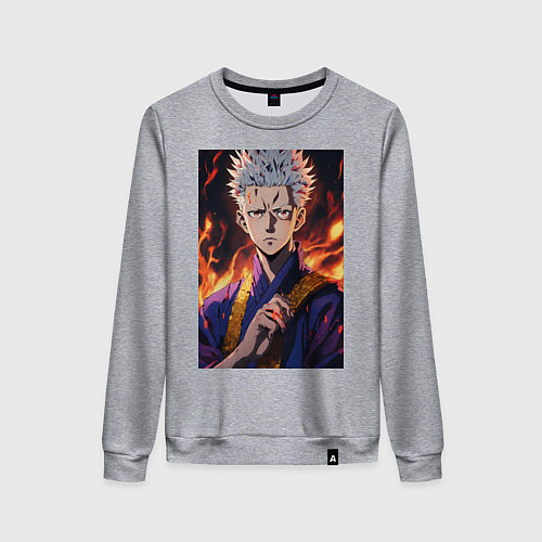 Женский свитшот Satoru Gojo магическая битва / Меланж – фото 1
