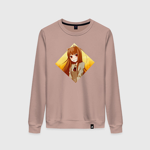 Женский свитшот Улыбка волчицы / Пыльно-розовый – фото 1