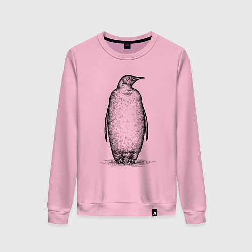 Женский свитшот Пингвин стоит / Светло-розовый – фото 1