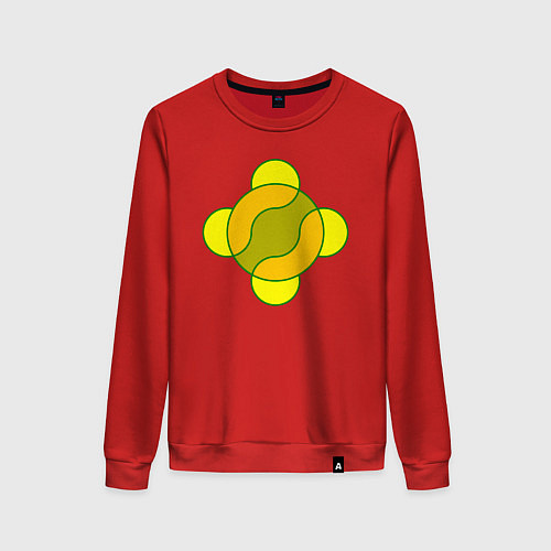 Женский свитшот Игра окружностей / Красный – фото 1