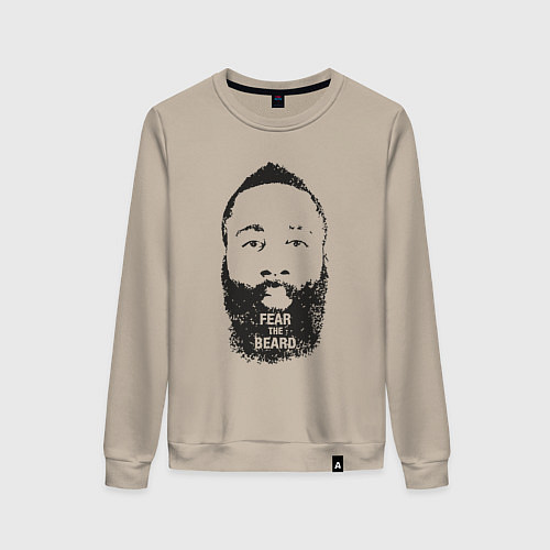 Женский свитшот Бойся бороду / Миндальный – фото 1