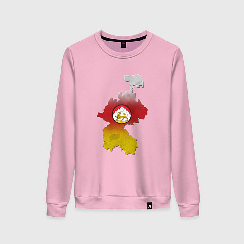 Женский свитшот Осетия и герб / Светло-розовый – фото 1