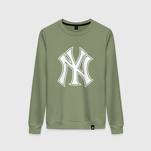 Женский свитшот New York yankees - baseball logo / Авокадо – фото 1