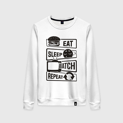 Женский свитшот Есть спать телик / Белый – фото 1