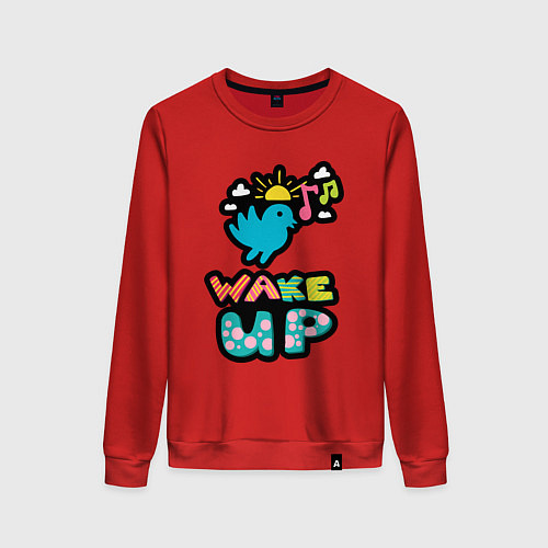 Женский свитшот Проснись / Красный – фото 1