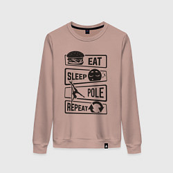 Женский свитшот Есть спать пилон