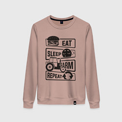 Женский свитшот Есть спать ферма