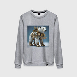 Женский свитшот Белый медведь в стиле стимпанк