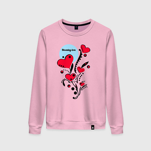 Женский свитшот Blooming love / Светло-розовый – фото 1
