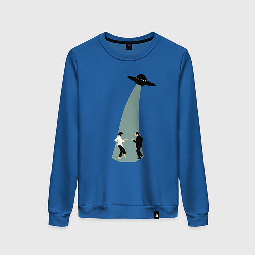 Женский свитшот Криминальное чтиво танец НЛО / Синий – фото 1