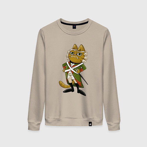 Женский свитшот Кот-солдат / Миндальный – фото 1