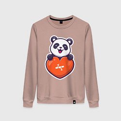 Женский свитшот Сердечная панда