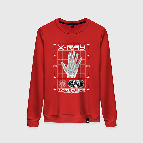 Женский свитшот X-ray streetwear / Красный – фото 1