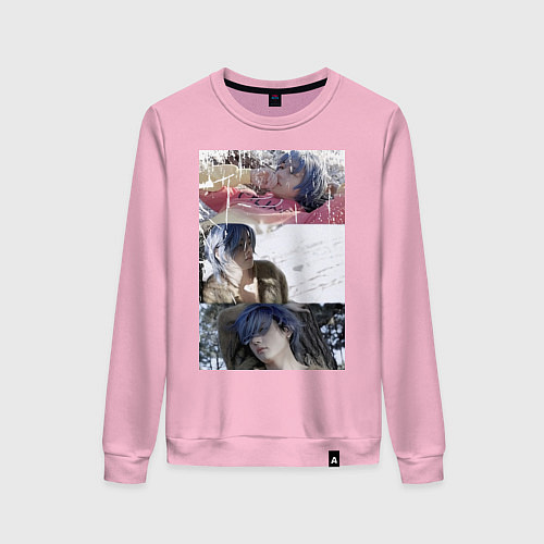 Женский свитшот Ким ТэХён / Светло-розовый – фото 1