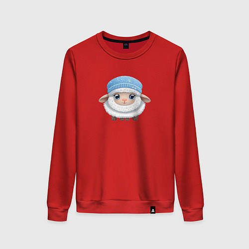 Женский свитшот Маленькая овечка / Красный – фото 1