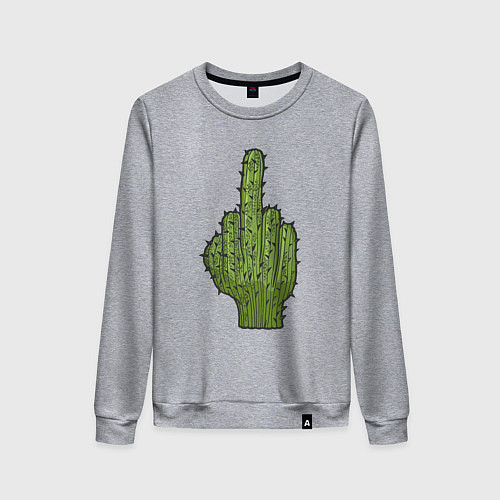 Женский свитшот Cactus fuck / Меланж – фото 1