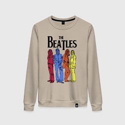 Свитшот хлопковый женский The Beatles all, цвет: миндальный