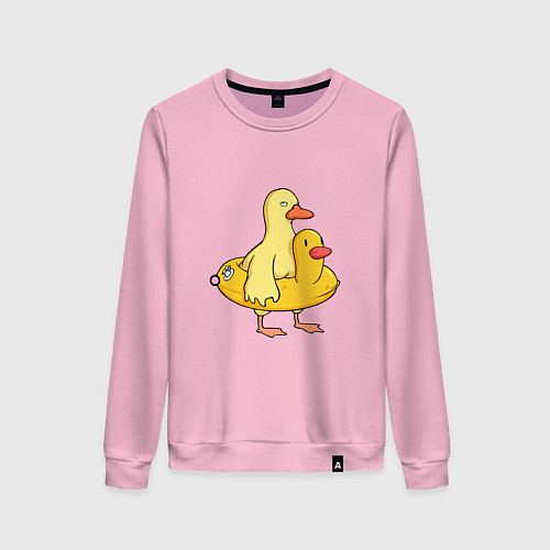Женский свитшот Две утки / Светло-розовый – фото 1