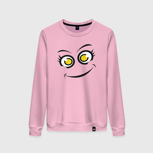 Женский свитшот Cute emoji / Светло-розовый – фото 1