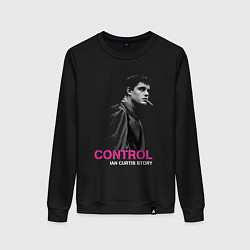 Свитшот хлопковый женский Joy Division - Control film, цвет: черный