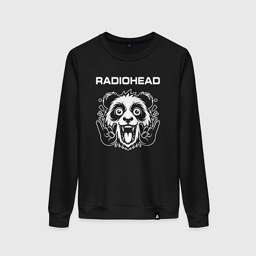 Женский свитшот Radiohead rock panda / Черный – фото 1