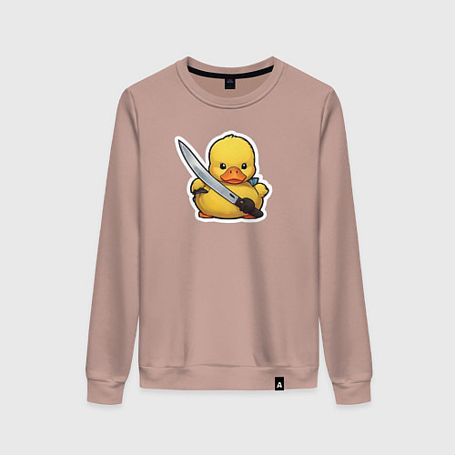 Женский свитшот Боевой утенок / Пыльно-розовый – фото 1