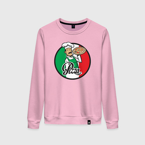 Женский свитшот Итальянская пицца / Светло-розовый – фото 1