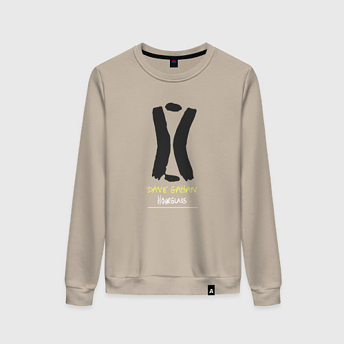 Женский свитшот Dave Gahan - Hourglass logo / Миндальный – фото 1