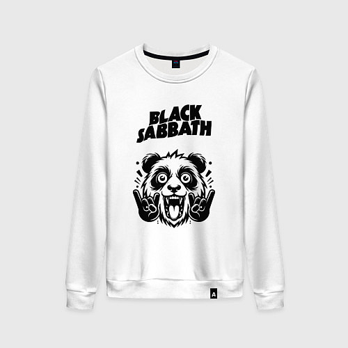 Женский свитшот Black Sabbath - rock panda / Белый – фото 1