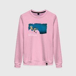Свитшот хлопковый женский Depeche Mode - World violation tour 90, цвет: светло-розовый
