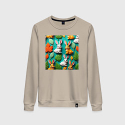 Женский свитшот Кролики печеньки