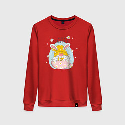 Женский свитшот Пасха гном заячьи ушки