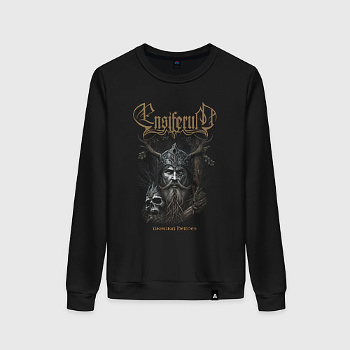 Женский свитшот Ensiferum Unsung Heroes Gold Logo / Черный – фото 1
