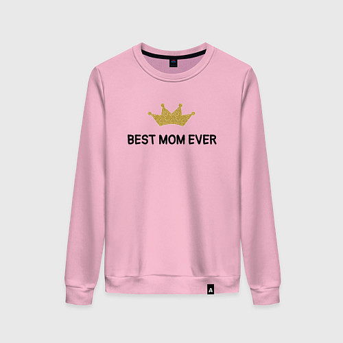 Женский свитшот Лучшая мама в мире с короной / Светло-розовый – фото 1