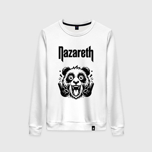 Женский свитшот Nazareth - rock panda / Белый – фото 1