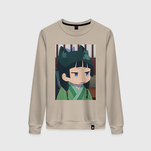 Женский свитшот Монолог фармацевта Маомао с ушками / Миндальный – фото 1