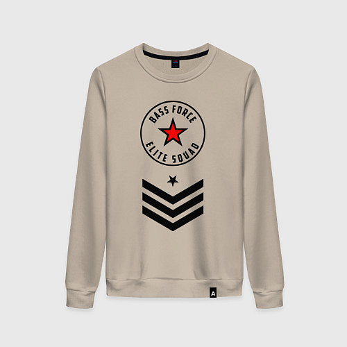 Женский свитшот Сила басов - элитный отряд / Миндальный – фото 1