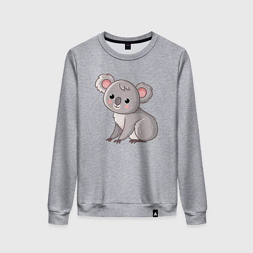 Женский свитшот Cute koala / Меланж – фото 1