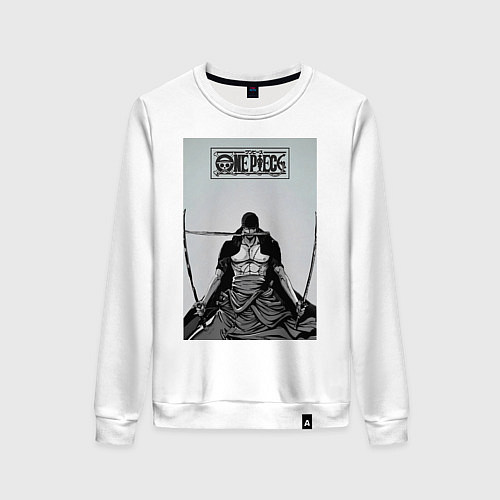 Женский свитшот Зоро Ророноа Ван Пис / Белый – фото 1