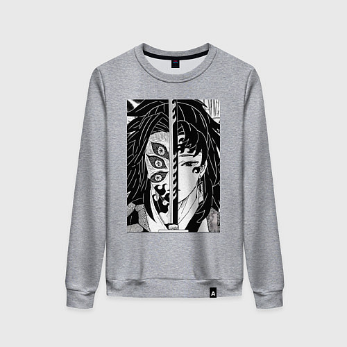 Женский свитшот Клинок рассекающий демонов Ериичи Цугикуни Кокушиб / Меланж – фото 1