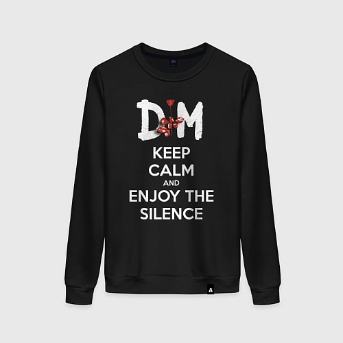 Женский свитшот DM keep calm and enjoy the silence / Черный – фото 1