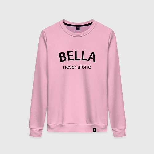 Женский свитшот Bella never alone - motto / Светло-розовый – фото 1