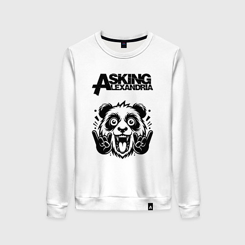 Женский свитшот Asking Alexandria - rock panda / Белый – фото 1