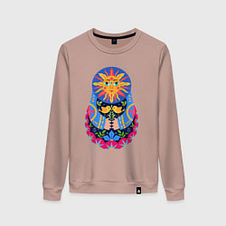 Женский свитшот Матрешка солнце