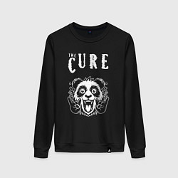 Свитшот хлопковый женский The Cure rock panda, цвет: черный