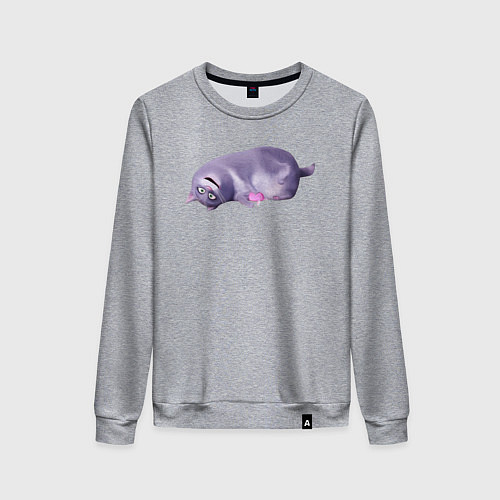 Женский свитшот Тайна домашних животных - кошка Хлоя / Меланж – фото 1